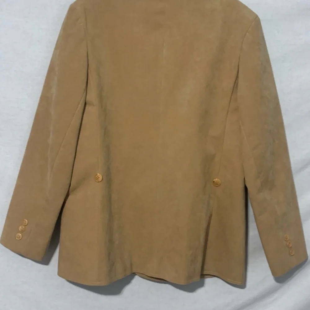 ULTRASUEDE Women 14 Tan Suede Count Romi Ltd. Blazer Jacket Vintage